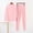 #041-Pink, variant on Roncen Women's Pajama Set, Soft Velour Mock Turtleneck Long Sleeve Loungewear, Solid Color Thermal Sleepwear for Women