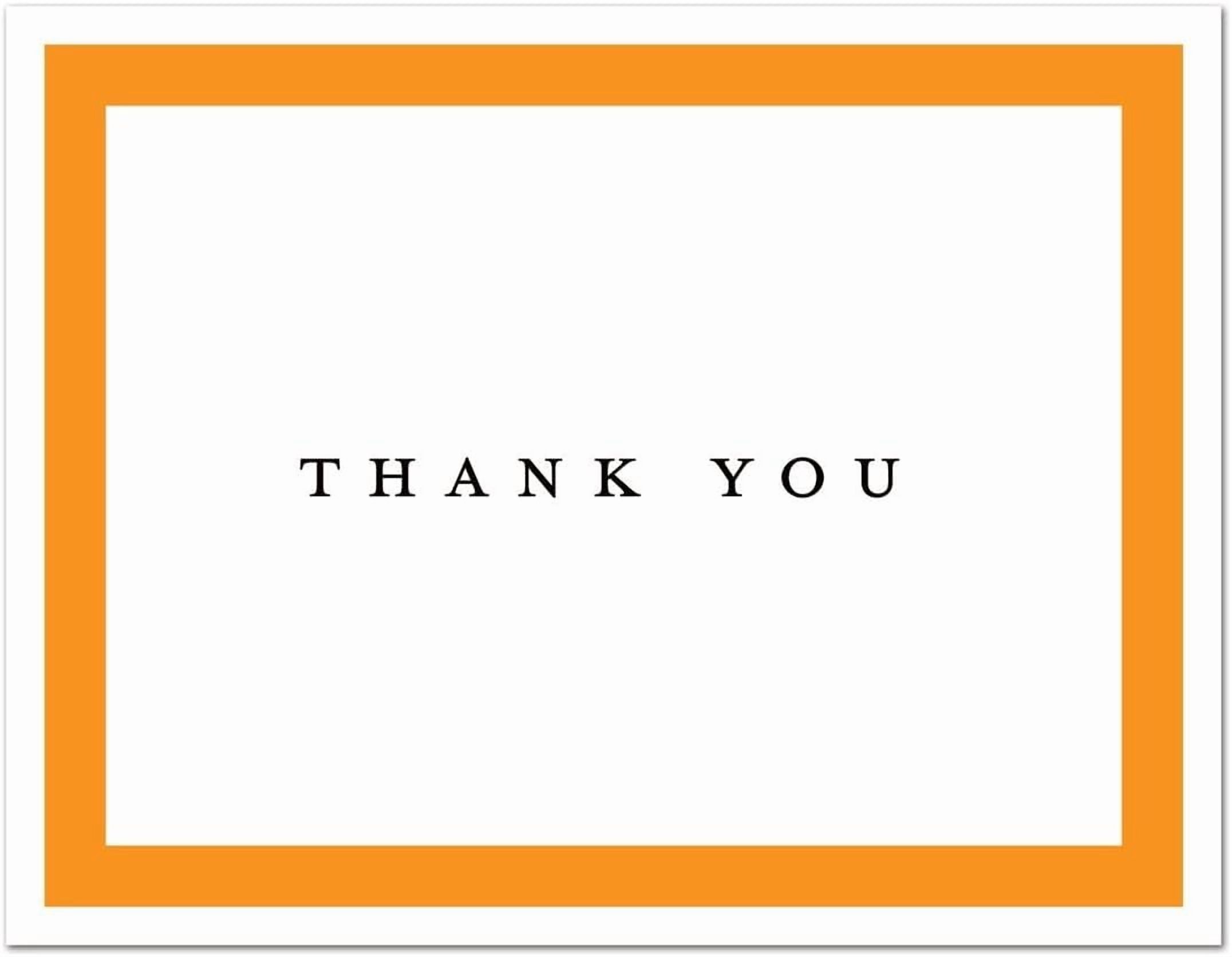 50 Simple Border Thank You Cards (Orange)