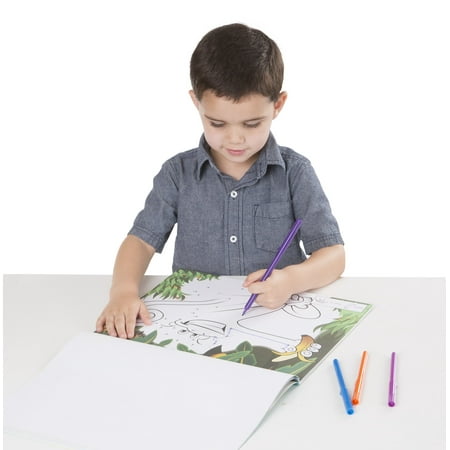 Melissa & Doug ABC 123 Dot-to-Dot Coloring Pad, Wild Animals