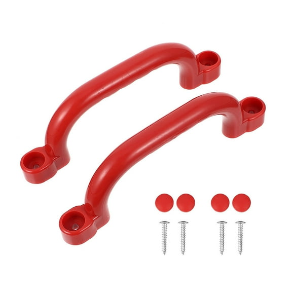 Playground Safety Handle Non Slip ABS Plastic for Kids Outdoor Use Red 1 Set