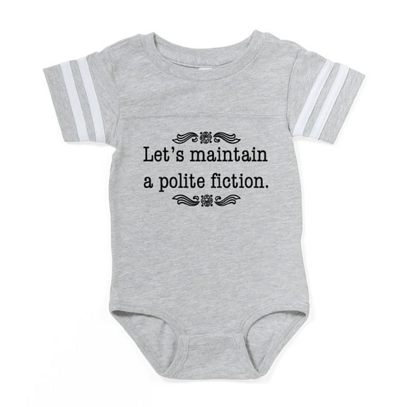 CafePress - Polite Fiction_Bl - Cute Infant Baby Football Bodysuit