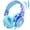 Blue, variant on Owliwise Kids Headphones for School, Foldable Over-Ear Wired Headphones, Safe 85/94dB Volume Limiter, HD Microphone, Stereo Sound, 3.5mm Jack for Phone, Tablet and Computer, Pink