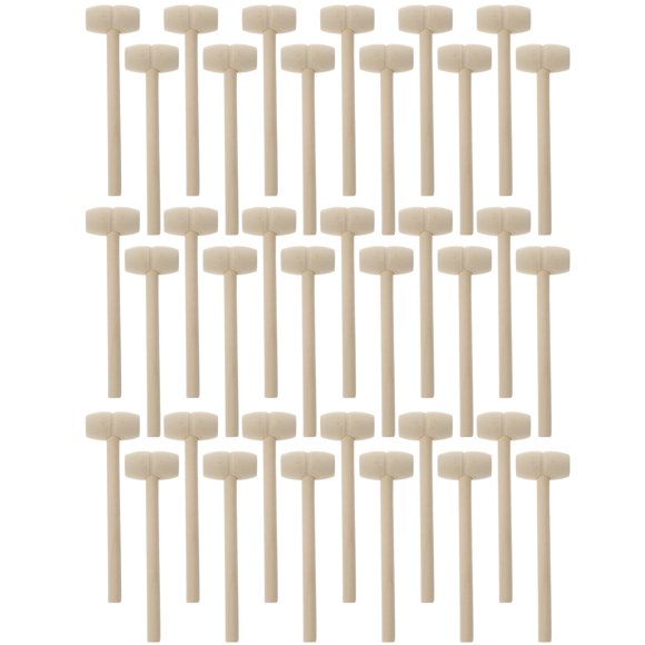 CIMAXIC Wooden Hammer Toys for Kids Playing Promoting Muscle Development and Hand Training Khaki 36pcs,3.35"X1.06"X0.51"