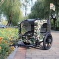 thumbnail image 5 of Camouflage Foldable Bicycle Trailer for Dogs Cats and Luggage Pet Bike Trailer for Camping Travel and Outdoor Riding, 5 of 9
