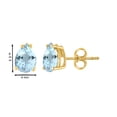 thumbnail image 3 of Mauli Jewels Ear Rings for Women 0.6 Carat 6x4 Pear Shape Aquamarine Carat 14k Yellow Gold 4-prong, 3 of 5