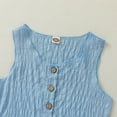 thumbnail image 5 of Vunhao Girls 2 Piece Outfit,Crew Neck Casual Vacation Short Sleeve Blue Size 12-18 Months, 5 of 8