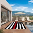 thumbnail image 3 of Red American Flag Outdoor Rug for Patio/Deck/Porch, Non-Slip Large Area Rug 5 x 7 Ft, Black White Striped US Flag Stars Indoor Outdoor Rugs Washable Area Rugs, Reversible Camping Rug Carpet Runner, 3 of 8