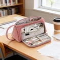 thumbnail image 6 of Lunxisen 1 Pcs Pencil Case Organizer Large Capacity Multi Compartment Zipper Pouch For Office Supplies Stationery Storage, 6 of 9