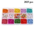 thumbnail image 3 of Bracelet Making Beads DIY 2025PCS Small Beads Pony Beads with Elastic String, 3 of 10