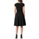 thumbnail image 3 of Vestidos de cóctel INSPIRE CHIC para mujer, con cinturón, escote en V, mangas cortas, vestido fluido en línea A, talla XS, color negro, 3 of 6