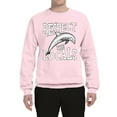 thumbnail image 2 of Wild Bobby Respect The Locals Save Our Oceans Dolphin Animal Lover Unisex Crewneck Graphic Sweatshirt, Light Pink, Large, 2 of 6