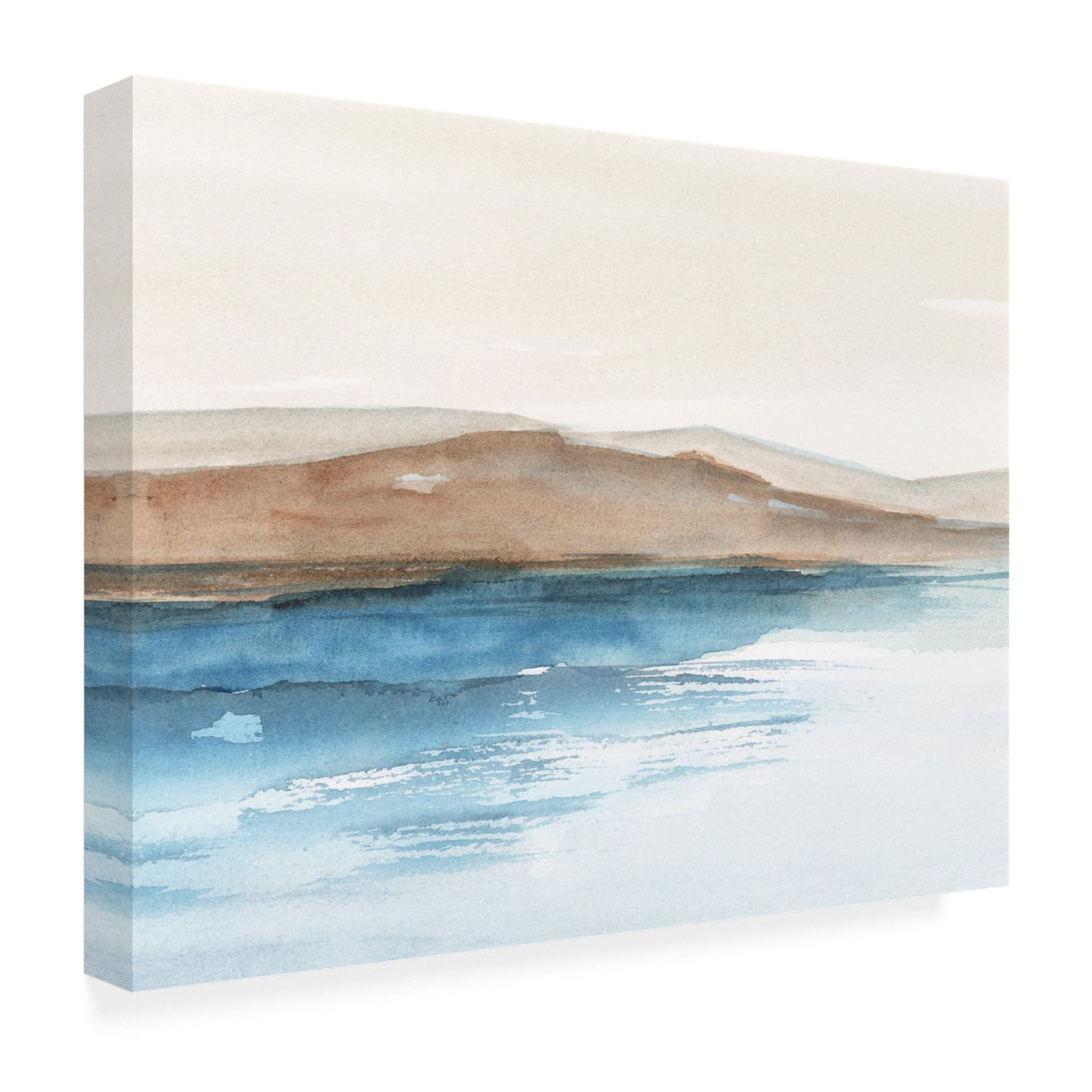 Canvas Wall Art - Ethan Harper 'Cobalt Shoreline I' Wall Art for Living Room, Bedroom, or Office Décor by Trademark Fine Art - 24 x 18 Inches