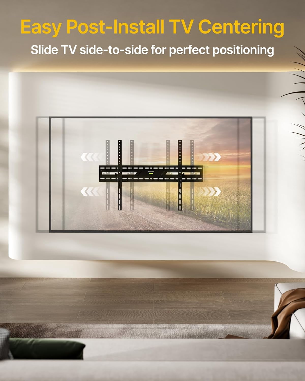 monTEK 15° Full Tilting TV Wall Mount for 50–100" Large TVs, Supports 220 lb, VESA 75x75–900x600, Fits 16"/18"/24"/32" Studs