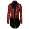 thumbnail image 4 of TheFound Complet pour Homme Paillettes Brillantes Col Rabattu Bal Queue-de-Pie Smoking, 4 of 6
