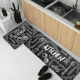 thumbnail image 2 of 2 Pcs Anti Fatigue Kitchen Mat Set Pvc Kitchen Floor Mat Waterproof Standing Mats,40*60+40*110cm,black, 2 of 5