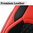 thumbnail image 6 of Coverado Full Set Car Seat Covers, Leather Auto Seat Covers With Concave Front Seat/Split Curved Rear, Custom Fit 2009-2018 Ram 1500, 2010-2024 Ram 2500 3500 (Red), 6 of 6