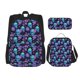 thumbnail image 1 of Fotbe purple flower blue Skull Set Escolar 3 en 1 para Niños - Mochila Duradera con Lonchera Aislante y Estuche para Lápices - Mochila Escolar para Niños y Niñas, 1 of 7