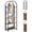 Folding Arched, Brown+Black, variant on ModFurne Triple Wide 6 Tiers Industrial Book Shelf with 3 Drawers and Storage Shelves, 73.6" Tall Bookcase with 16 Open Display Shelves, Large Etagere Bookshelf for Home & Office, White