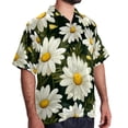 thumbnail image 2 of Daisy Men's Short Sleeve Button Down Spread Collar Beach Shirts, 2 of 6