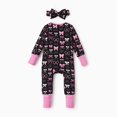 thumbnail image 3 of PatPat Baby Girl Pajamas Viscose from Bamboo 2-Way Zip Fold-Over Foot Cuffs Baby Sleepers, 3 of 11