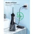thumbnail image 5 of Cordless Water Flosser Teeth Cleaner, CREMAX USB Rechargeable Portable Dental Oral Irrigator with 300ML Water Tank, 4 Jet Tips for Home, 3 Modes Water Flossing, IPX7 Waterproof-Black, 5 of 6