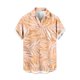 thumbnail image 4 of Blusa y camisa de manga corta con cuello vuelto para hombre, informal, a la moda, con estampado de bolsillo y botones, de poliéster., 4 of 6