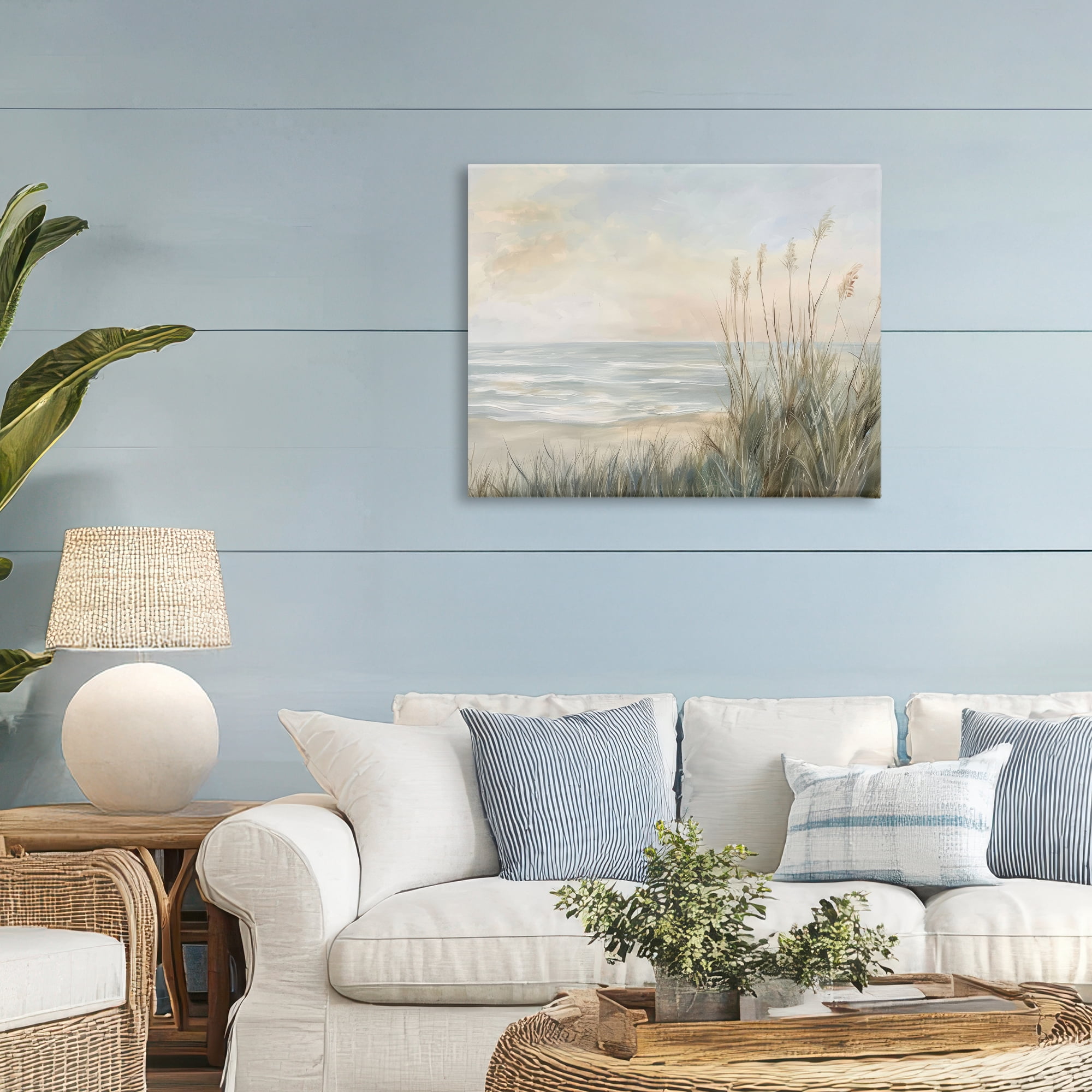 Stupell Industries Scenic Beach Dunes at Dawn Canvas Wall Art, design by Petal Prints Design