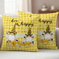 thumbnail image 3 of 2 Pack Outdoor Waterproof Throw Pillow Covers,Rustic Dwarf Bee Flower Decorative Square Pillow Case Patio Pillowcases for Chair Couch Sofa 16x16in, 3 of 9