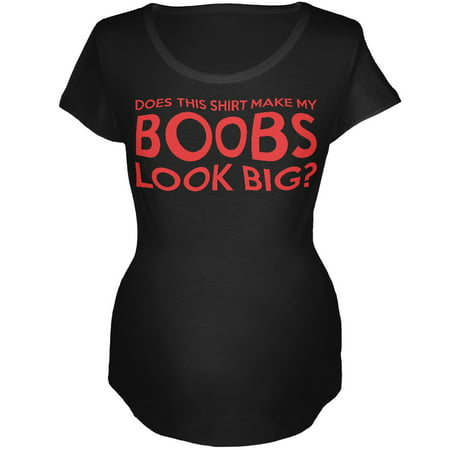 Big Boobs Funny Black Maternity Soft T-Shirt