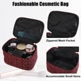 thumbnail image 2 of Unique Bargains Floral Makeup Bag Zipper Flower Cosmetic Pouch Red, 2 of 7