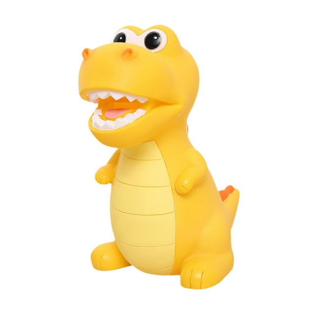 DOLITY Money Bank Animals Decorative Birthday Gift Nursery Dinosaur Piggy Bank Yellow