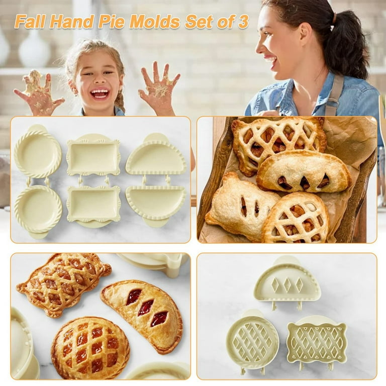 Mini Hand Pie Molds Set Pocket Pie Mould Dough Press Mold Tools Christmas  Halloween Baking Supplies Hand Autumn Pastry Maker