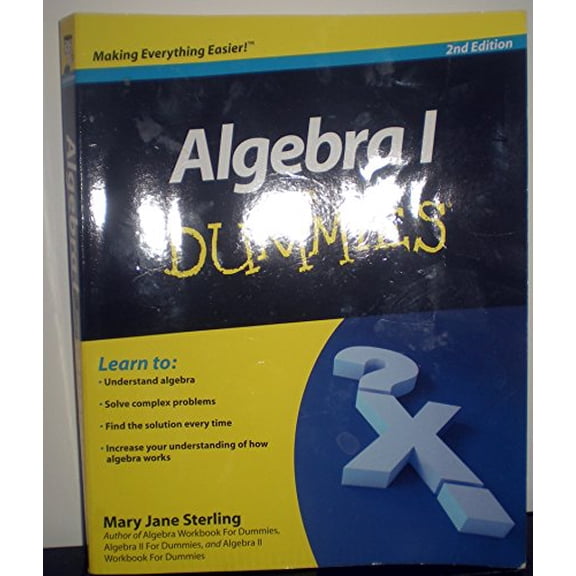 Pre-Owned Algebra 1 for Dummies (Paperback) 0470559640 9780470559642