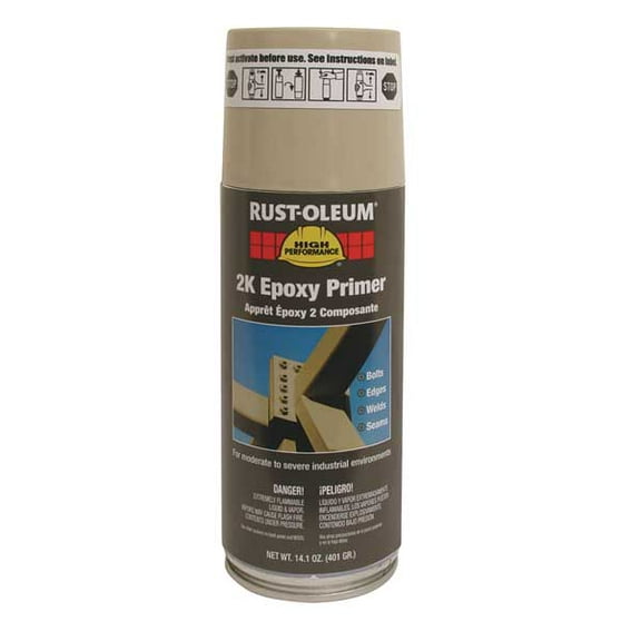 Rust-Oleum Spray Epoxy Primer, Beige, Flat Finish, 14.1 oz