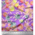 thumbnail image 1 of Soimoi Rayon Crepe Fabric Flower & Leaves Watercolor Printed Fabric 1 Yard 46 Inch Wide, 1 of 3