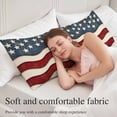 thumbnail image 5 of Retro American Flag Body Pillow Covers, White Star Red Blue US Flag Soft Breathable Throw Pillow Cases with Invisible Zipper, Decorative Pillowcase Pillows Protectors for Sofa Bed Couchair 20"x54", 5 of 9