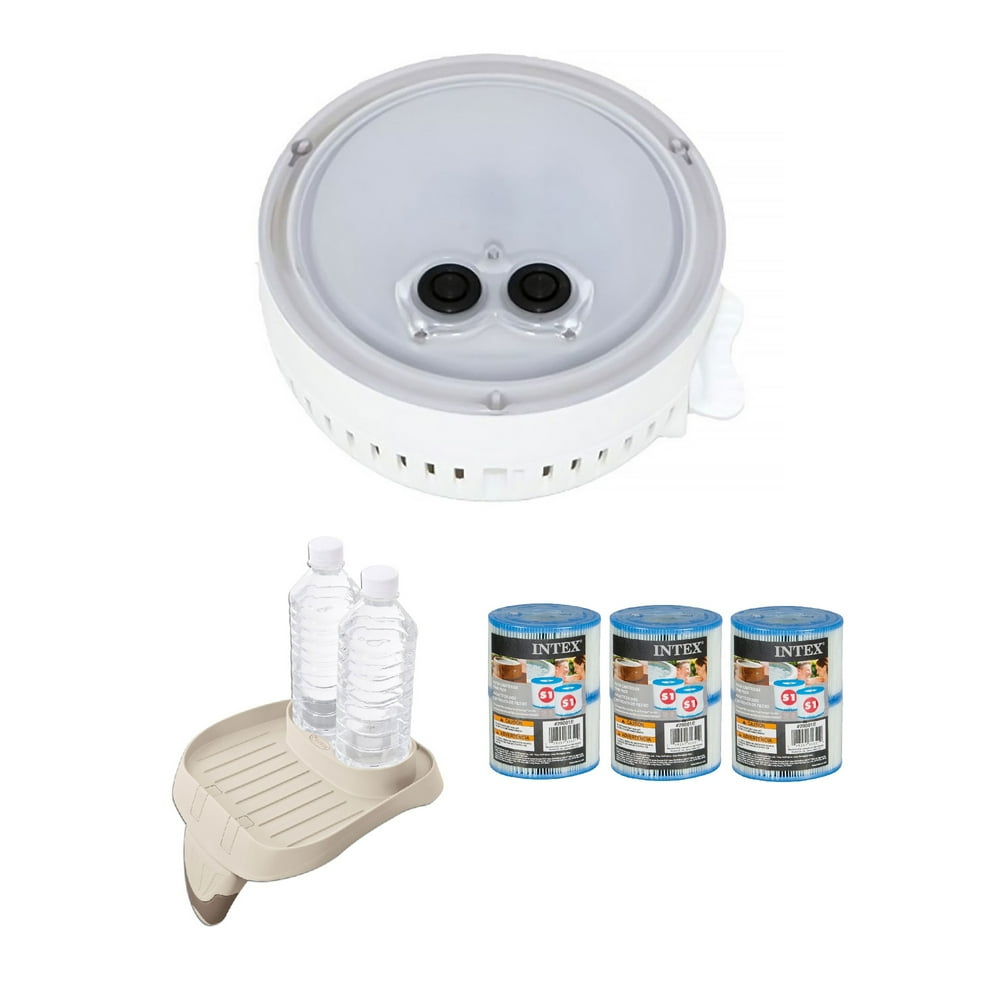 Intex MultiColored LED Spa Light and Cup Holder & Type S1 Pool Filters
