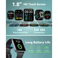 thumbnail image 3 of Smartwatch for Men Women, Alexa Built-in, 1.8" Fitness Tracker, IP68 Waterproof Smartwatch for Android & iPhone with Bluetooth Call (Answer/Make), Heart Rate/SpO2/Sleep Monitor/P, 3 of 8