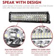 thumbnail image 3 of 12 Inch Pods Spot Flood Combo Beam Liteway 30000 LM Triple Row Light Bar Off Road Driving Work Lights for UTV, 3 of 5
