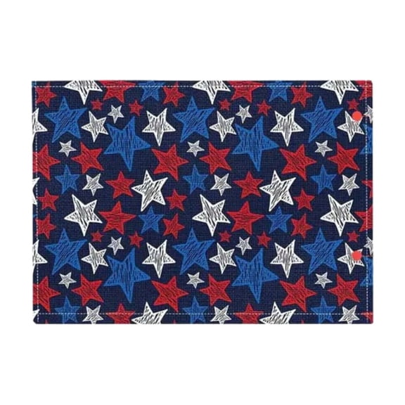 Red White Blue Star Paper Placemats, Disposable Table Mats for 4th of July, 250th Anniversary, Patriotic Party Supplies, Picnics, Summer Decorations, Independence Day, Holiday Table Decor