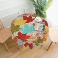 thumbnail image 5 of Vintage Autumn Maple Leaf Round Tablecloth Fall Table Cover Washable Tablecloths for Kitchen Dining Party Home Decor 60 inch, 5 of 6