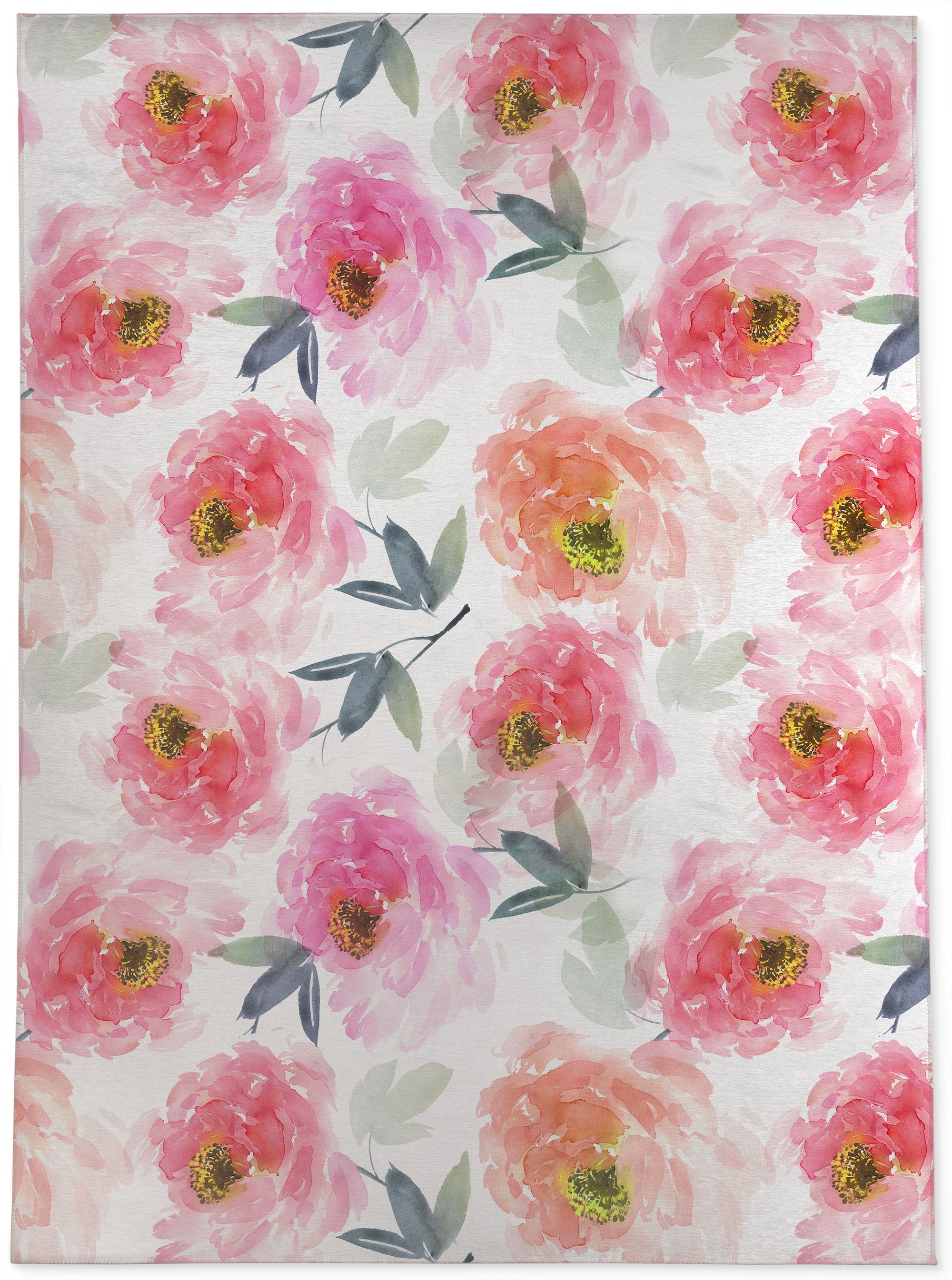 FLORAL LOVE PINK Outdoor Rug By Kavka Designs