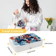 thumbnail image 5 of Ice Hockey Portable PU Leather Jewelry Box Organizer with Removable Compartment, Necklace Holder, Bracelet Holder, 5 of 6