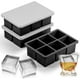 thumbnail image 1 of Bandeja grande para cubitos de hielo para tapas, 3 paquetes, molde de cubitos de hielo cuadrs grandes para whisky, molde de hielo de silicona estilo antiguo para cócteles, 1 of 3