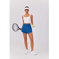 thumbnail image 5 of Pinspark Women's High Waisted Running Shorts Mesh Liner Athletic Shorts Quick Dry Gym Workout Shorts with Zip Pocket, 5 of 7