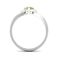 thumbnail image 3 of Rosec Jewels Heart Promise Ring - Peridot and Diamond Ring for Women (AAA Grade), 14K White Gold, US 11.50, 3 of 9