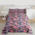 thumbnail image 3 of Feelyou Pink Blue Camo Bedding Comforter Set for Child, Stripes Abstract Ombre Twin Comforter Sets, Cartoon Camouflage Reversible Bedding Set, Ultra Soft Bedroom Decor, 2pcs, 3 of 9