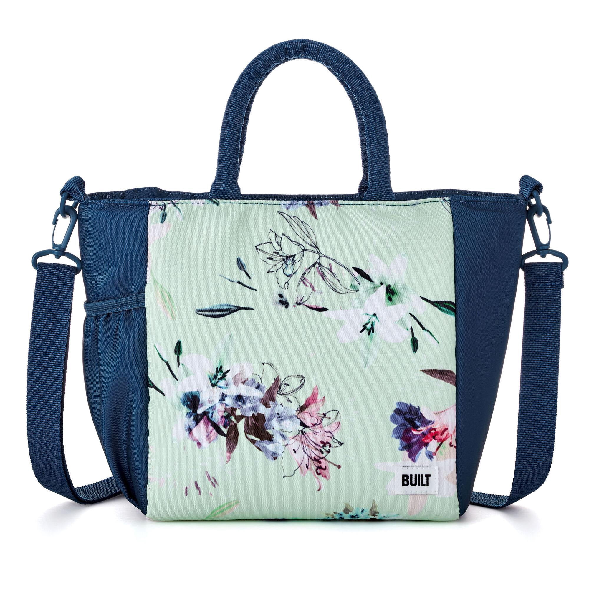 BUILT I Love Lunch Insulated Polyester Lunch Bag, Teal Lily