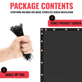 thumbnail image 5 of SEALTECH Ultra Heavy Duty 200 GSM Privacy Fence Screen – Non-Recycled Polyethylene Mesh Shade Net with Bindings & Rustproof Grommets - 90% + Blockage Includes Cable Zip Ties. (Black 5'X25'), 5 of 7
