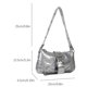 thumbnail image 2 of Bolso de axila de moda para mujer bolso Punk de estilo fresco remache Y2K para viajes vacaciones diario, 2 of 9